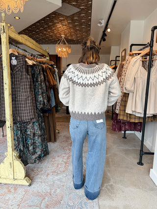 Sloane Wide Leg Cuffed Jean
