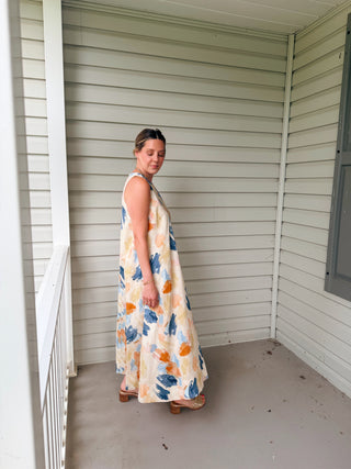 Riley Watercolor Midi Dress