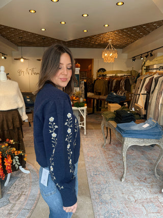 Margaret Floral Embroidered Sweater