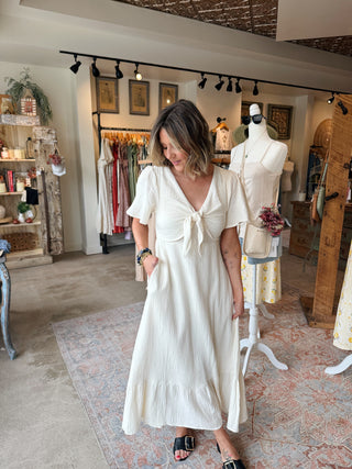 Selah Gauze Midi Dress