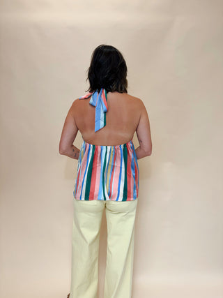 Valerie Striped Halter Top