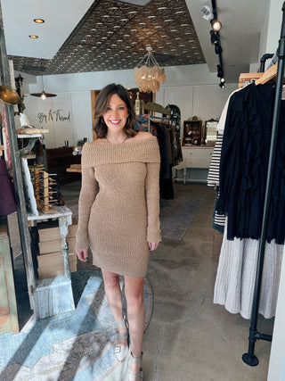Khalia Off the Shoulder Sweater Dress