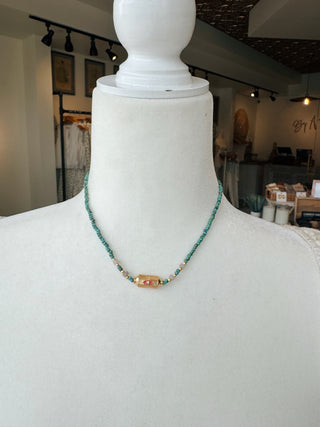 Bitsy Turquoise Pendant Necklace