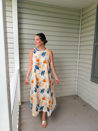 Riley Watercolor Midi Dress