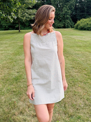 Sandy Gingham Cami Mini Dress