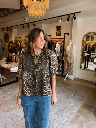 Camille Leopard Top