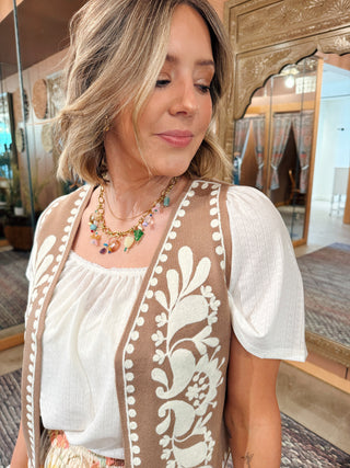 Perry Embroidered Vest