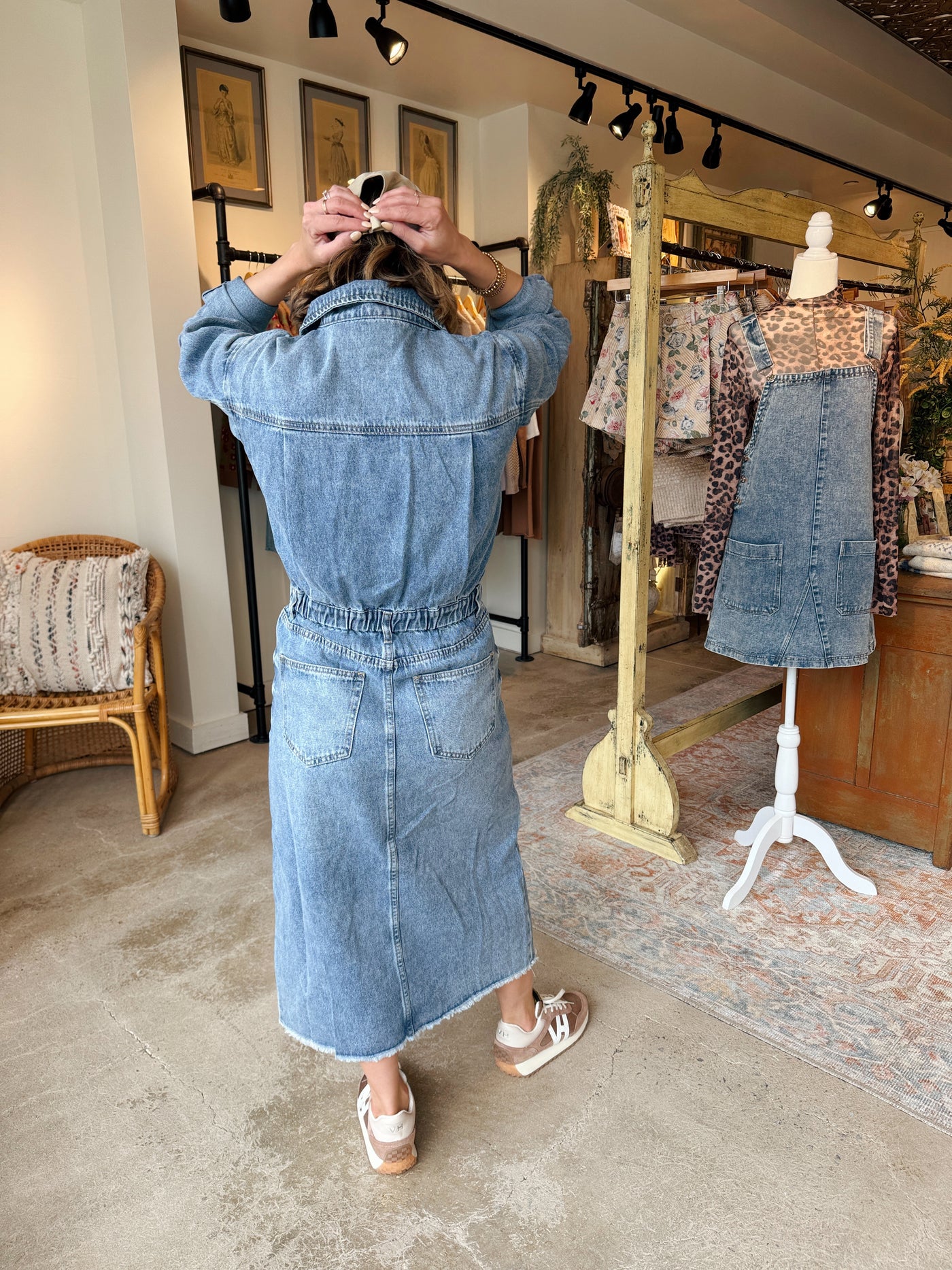 Stephanie Denim Midi Dress