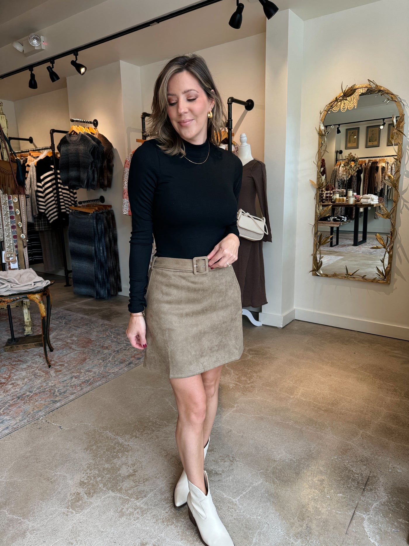 Rumi Suede Mini Skirt