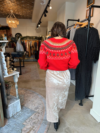 Charlie Velvet Midi Skirt