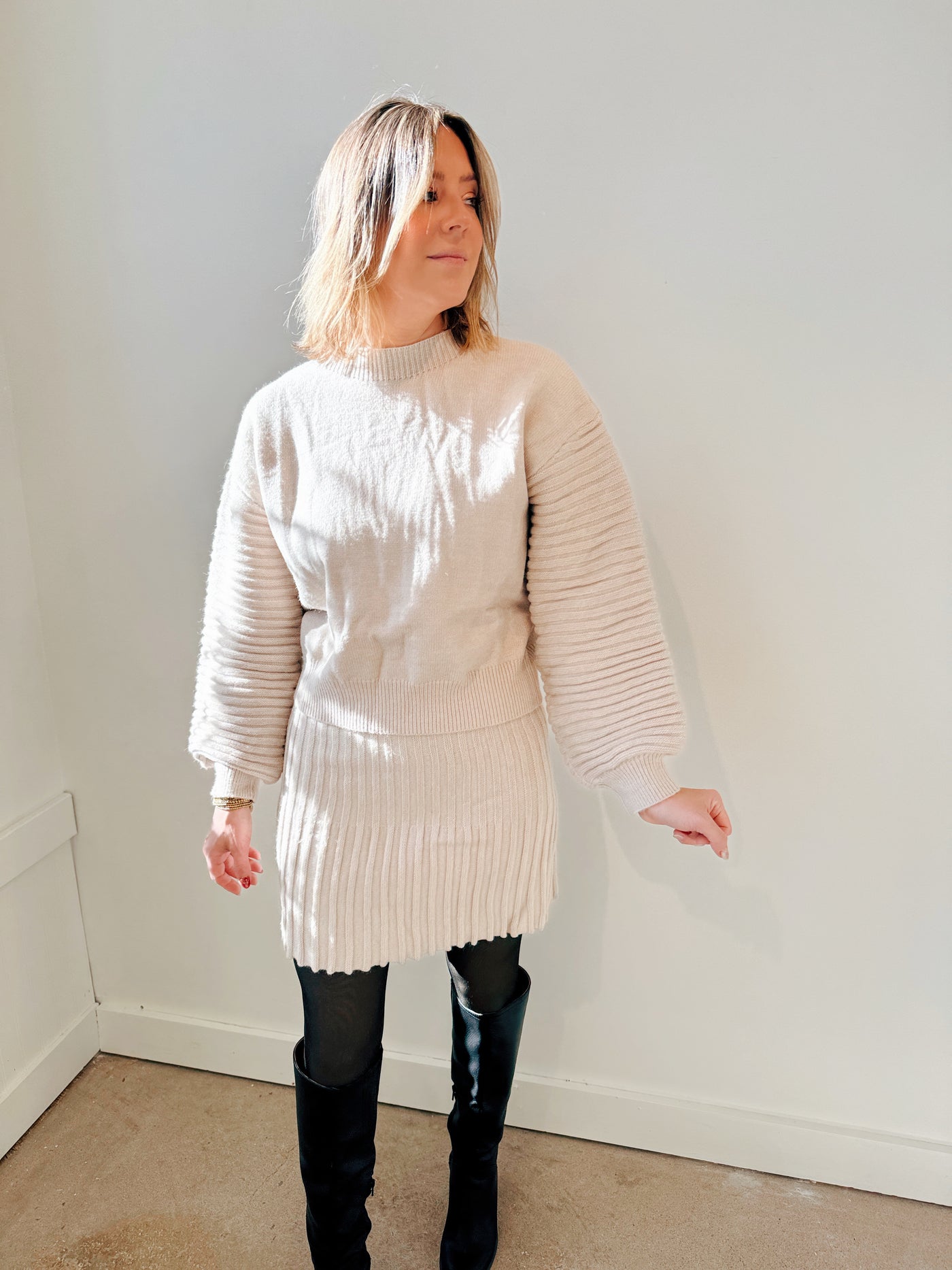 Coraline Sweater Knit Skirt Set