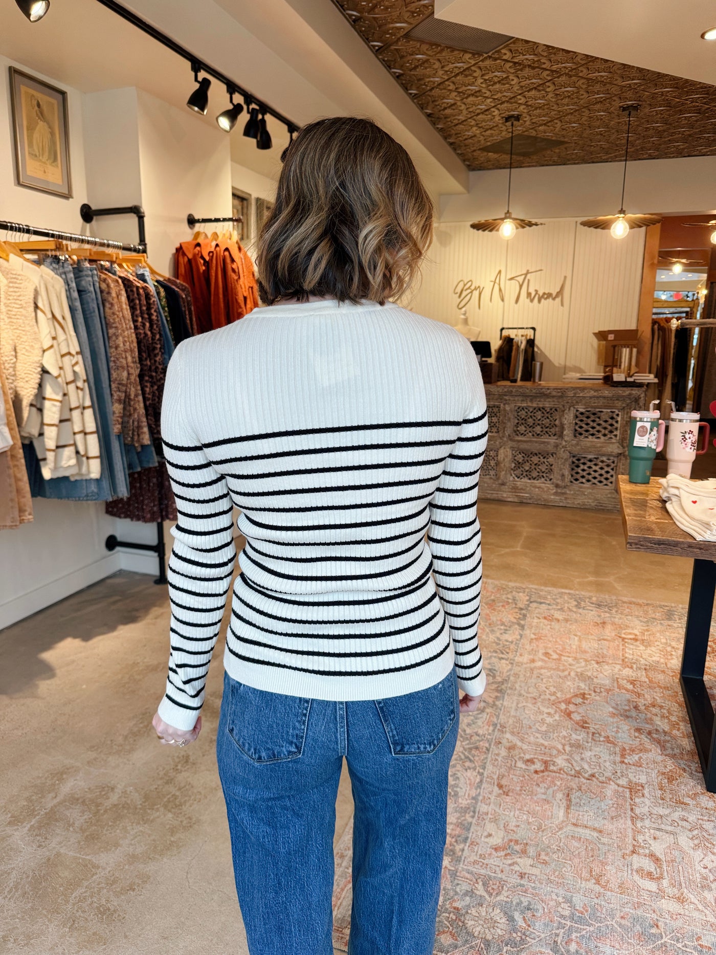 Tabitha Stripe Knit Top