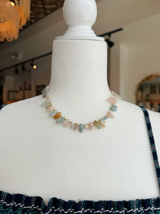 Agate Amazonite Beaded Necklace