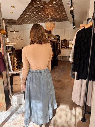 May Denim Midi Skirt