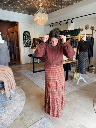 Maxie Plaid Maxi Skirt