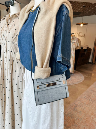 Etta Canvas Crossbody w/ Vegan Leather Accents