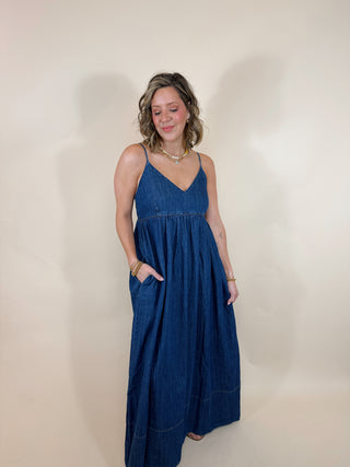Edith Denim Midi Dress