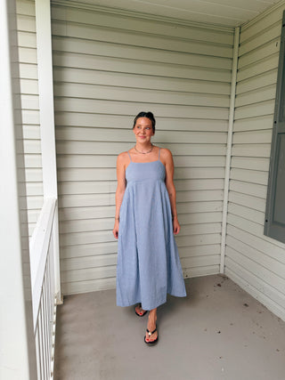 Eden Gingham midi Dress