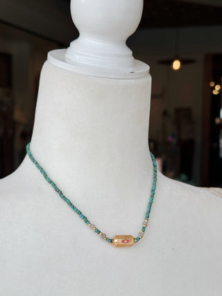 Bitsy Turquoise Pendant Necklace