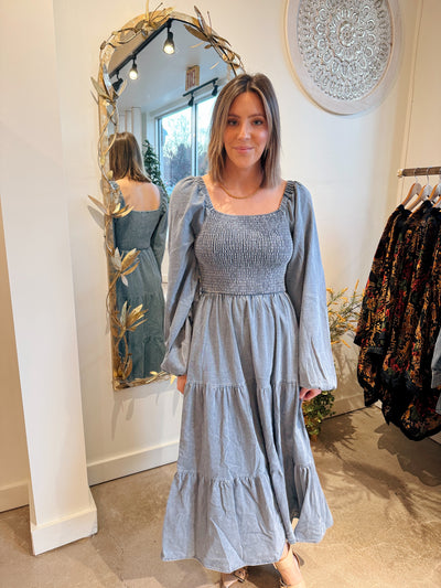 Jeanne Denim Maxi Dress