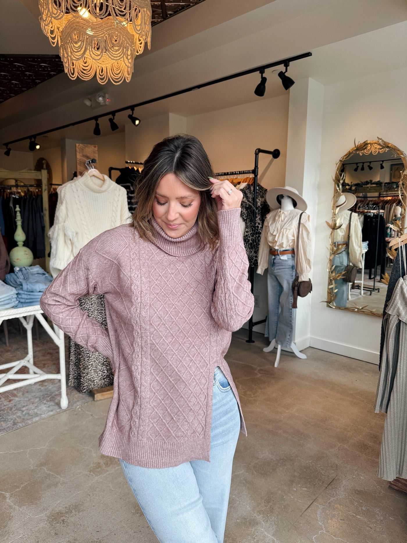 Sylvie Turtleneck Sweater By A Thread Boutique SWEATERS-120 