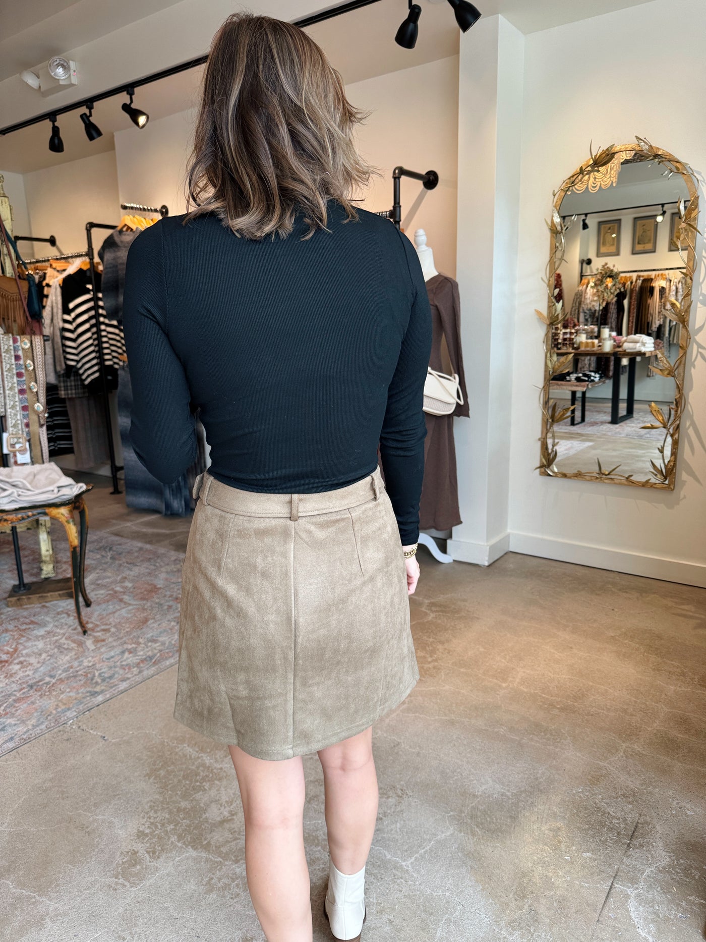 Rumi Suede Mini Skirt