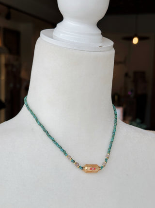 Bitsy Turquoise Pendant Necklace
