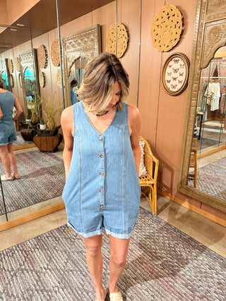 Aurelia Denim Romper