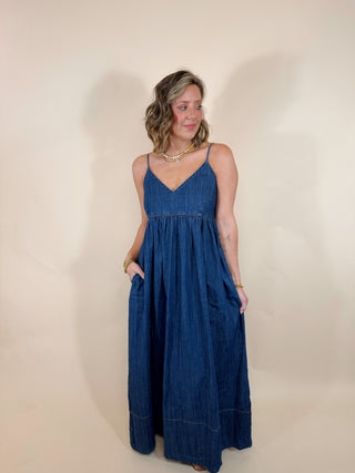 Edith Denim Midi Dress