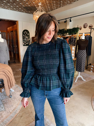 Junie Plaid Blouse