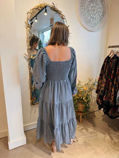 Jeanne Denim Maxi Dress