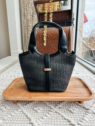 Serenity Straw Bucket Bag