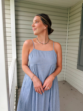 Eden Gingham midi Dress