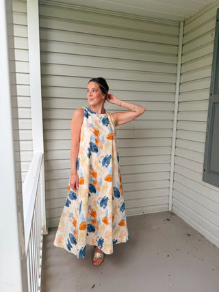 Riley Watercolor Midi Dress