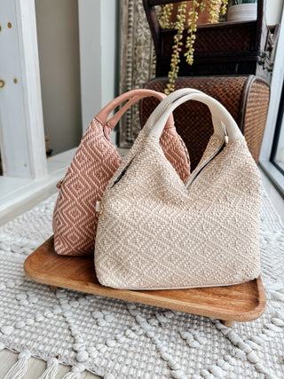 Cecily Woven Diamond Hobo