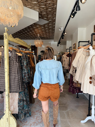 Wrenna Faux Suede Shorts