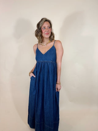 Edith Denim Midi Dress