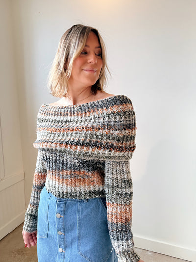 Sage Off the Shoulder Sweater