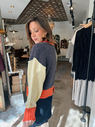 Lyric Color Block Sweater