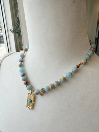 Aqua Pendant Necklace