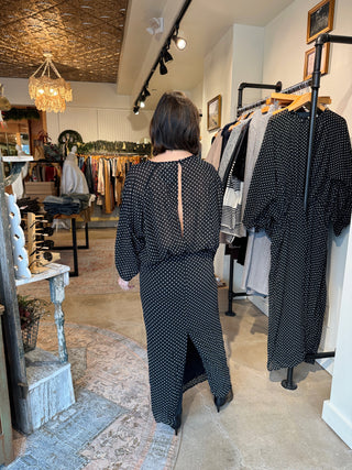 Penelope Polka Dot Maxi Dress