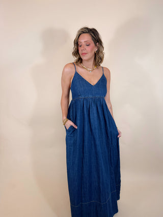 Edith Denim Midi Dress