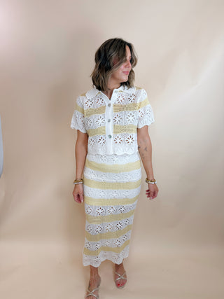 Maya Crochet Midi Skirt