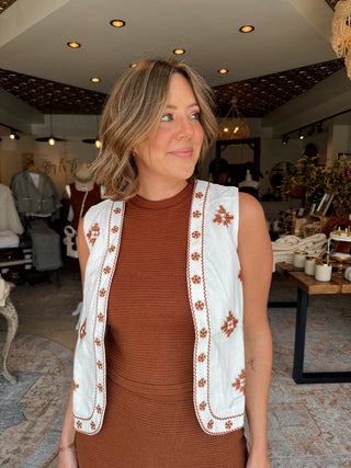 Porter Embroidered Vest