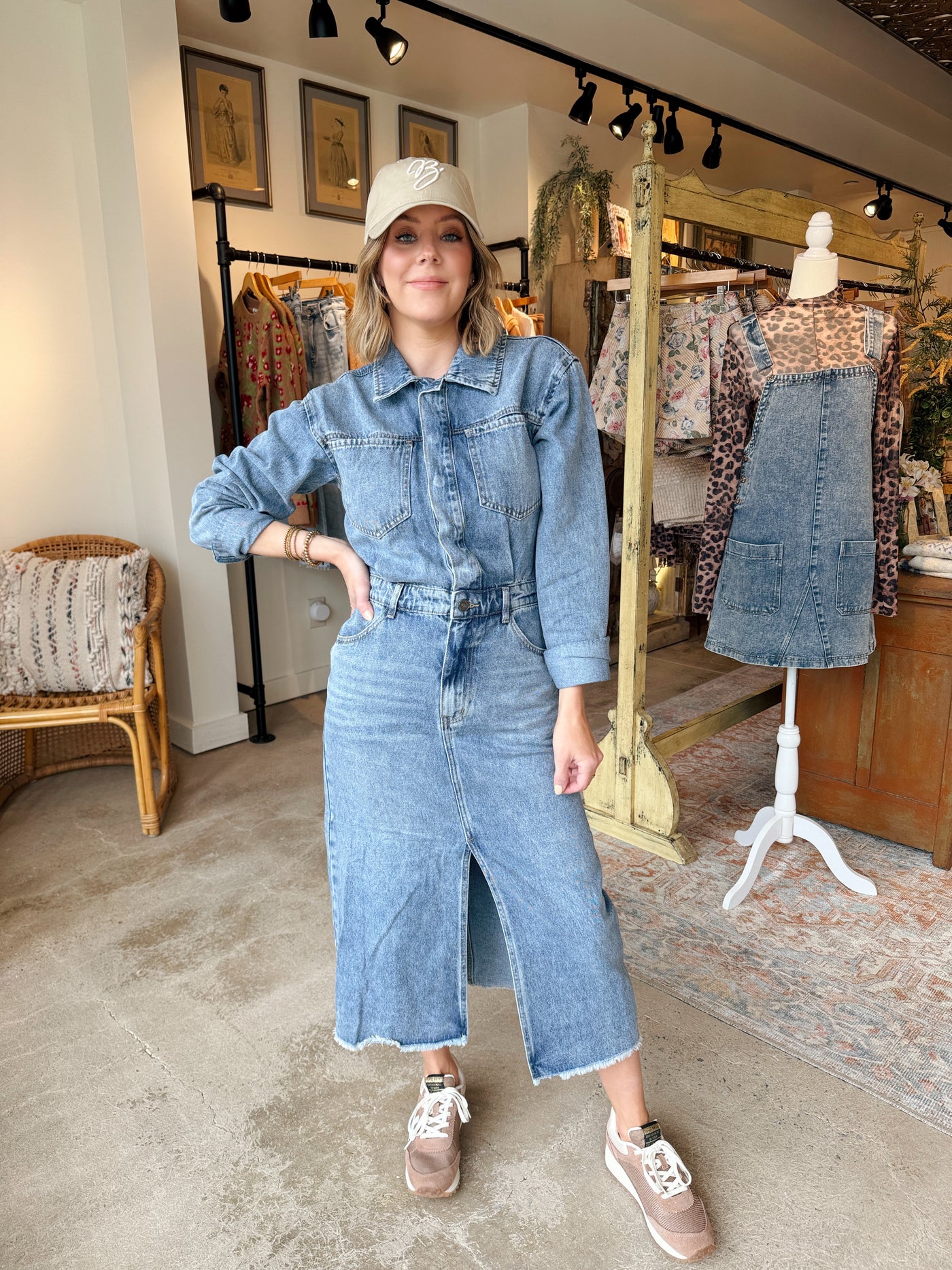 Stephanie Denim Midi Dress