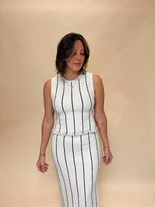 Breanna Striped Knit Tank Top