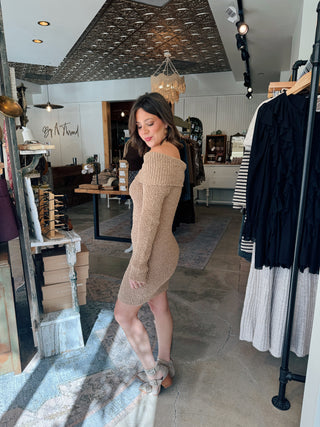 Khalia Off the Shoulder Sweater Dress