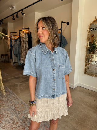 Nova Chambray Top