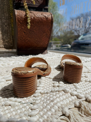 Riley Woven Heel Sandal