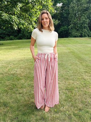 Cally Striped Wide Leg Pant